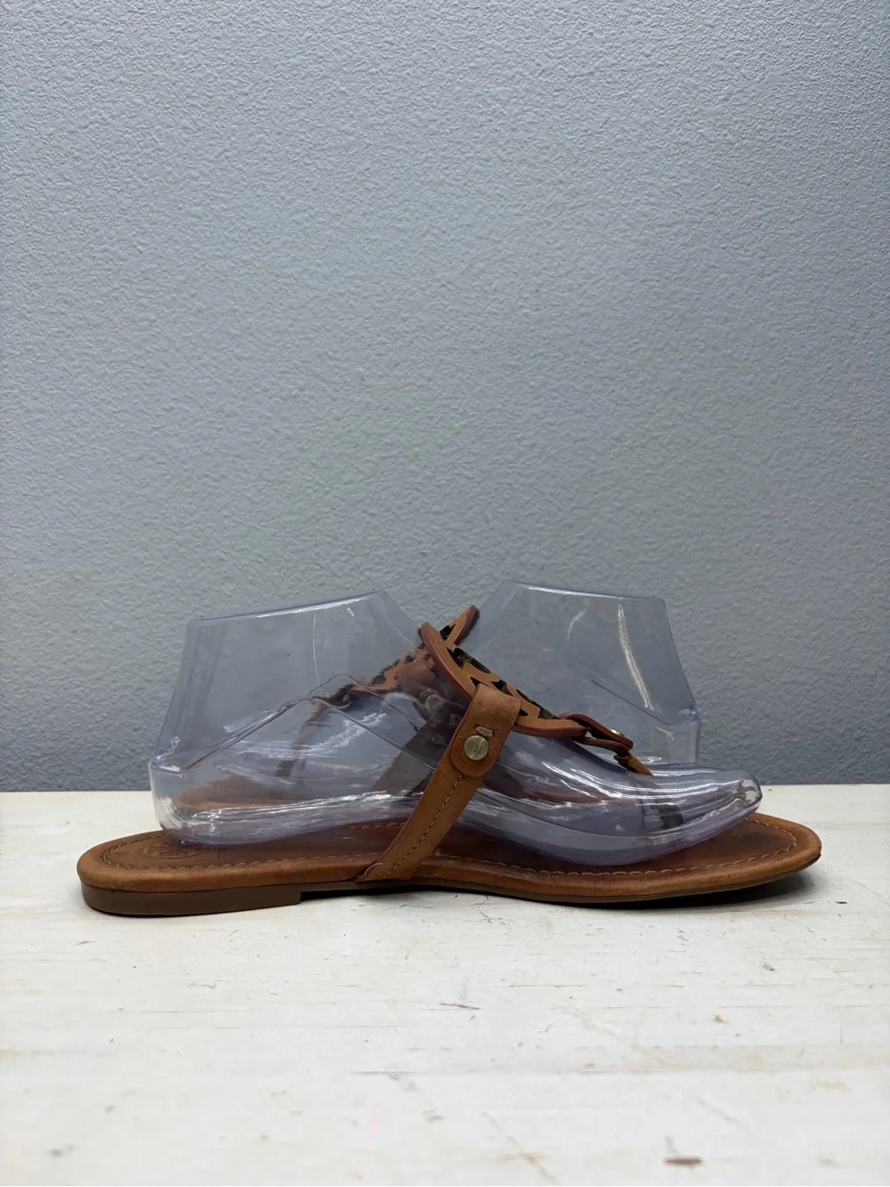 Tory Burch Brown Leather Miller Sandals Size 9